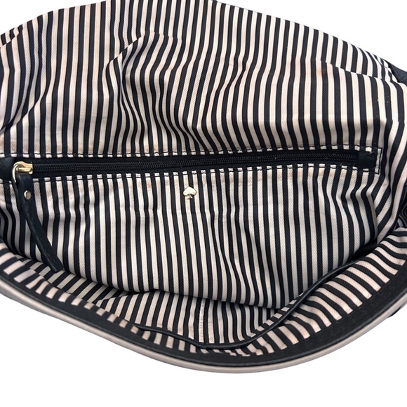 Kate Spade Black & Gray Leather Expandable Crossbody Bag - Picture 8 of 14